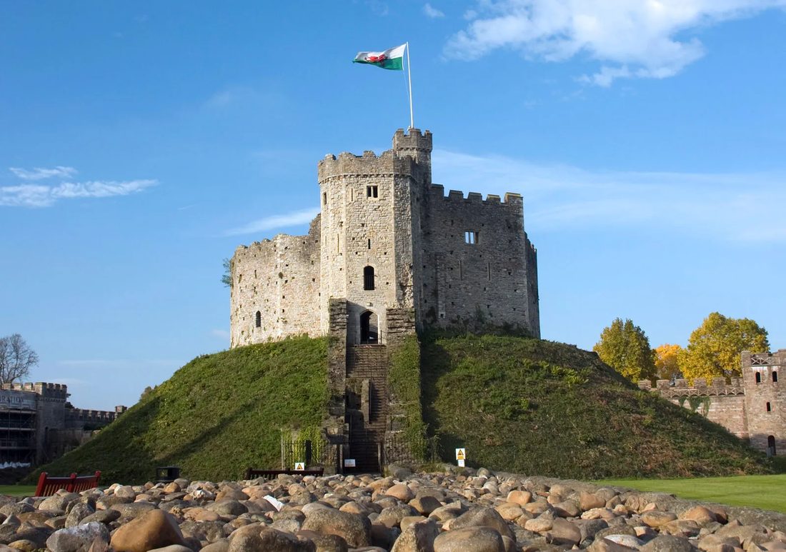 O Castelo de Cardiff, capital do País de Gales