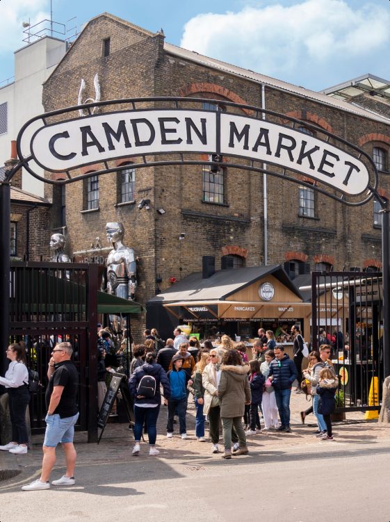 Entrada do Camden Market, em Londres