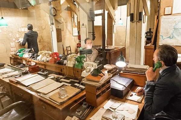 Interior das Churchill War Rooms, o bunker da Segunda Guerra