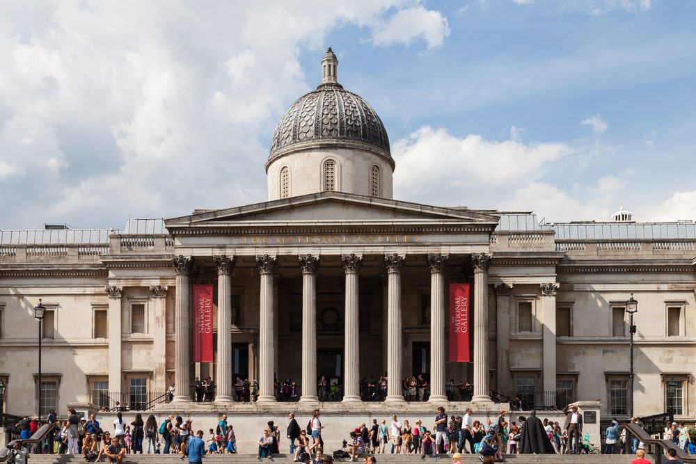Fachada da National Gallery, na Trafalgar Square